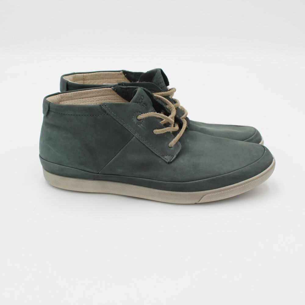 ECCO Sneakers Womens 38 Size 7 Green Nubuck Leather Chukka Lace Up Ankle Shoes